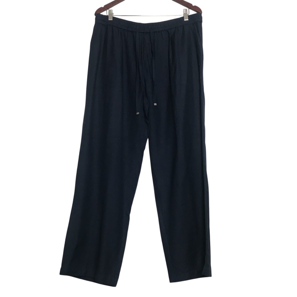 Anthology Blue Viscose Blend Pull On Pants Womens Size 14 Coastal Casual